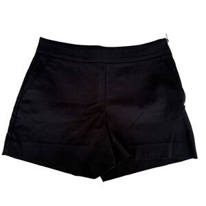 Saks Fifth Avenue black cotton stretch trouser shorts size 6